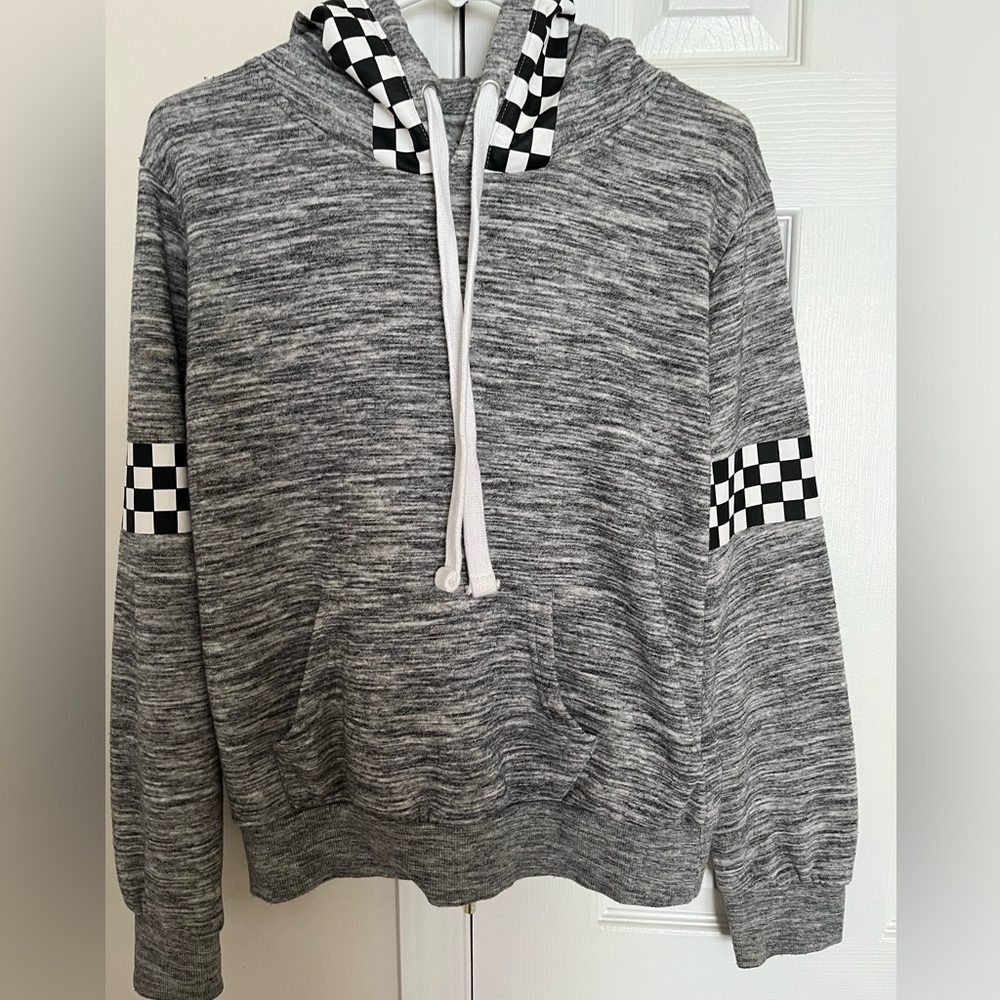 Reflex Gray and Black Hoodie